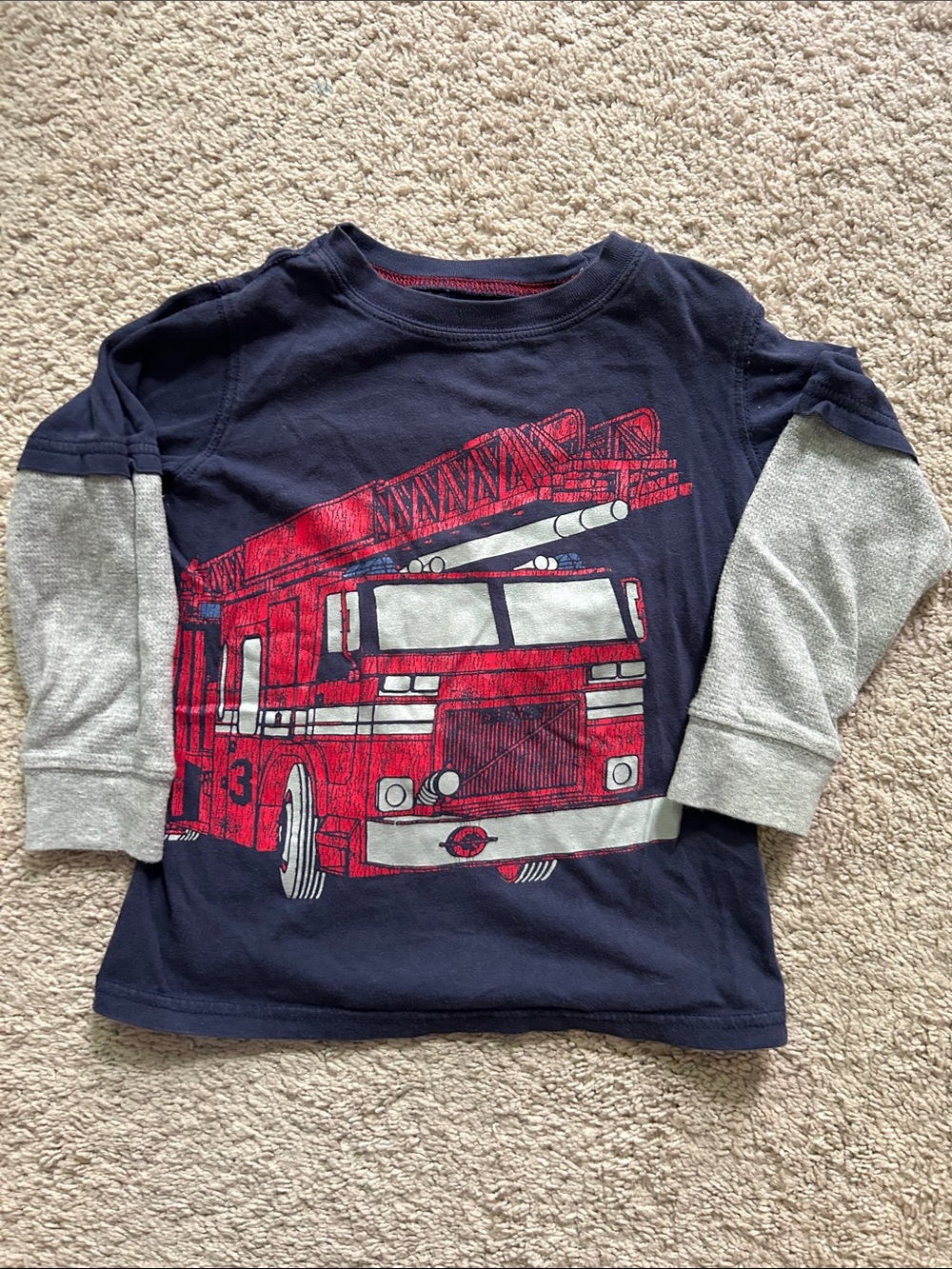 Carter’s 3T Long Sleeve Fire Truck Shirt